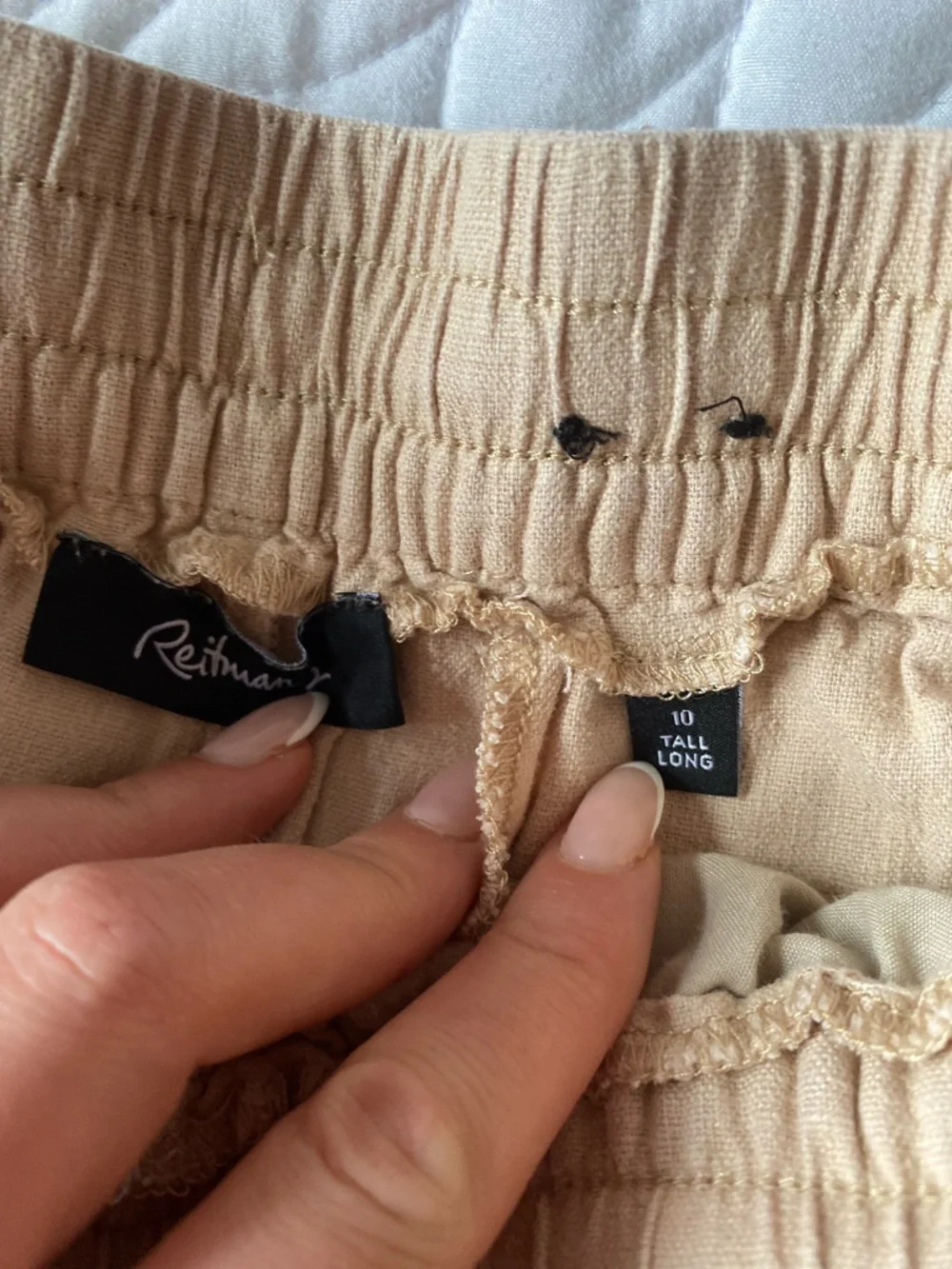 Beige Wide-Leg Pants – Size 10 Tall - Picture 6 of 7